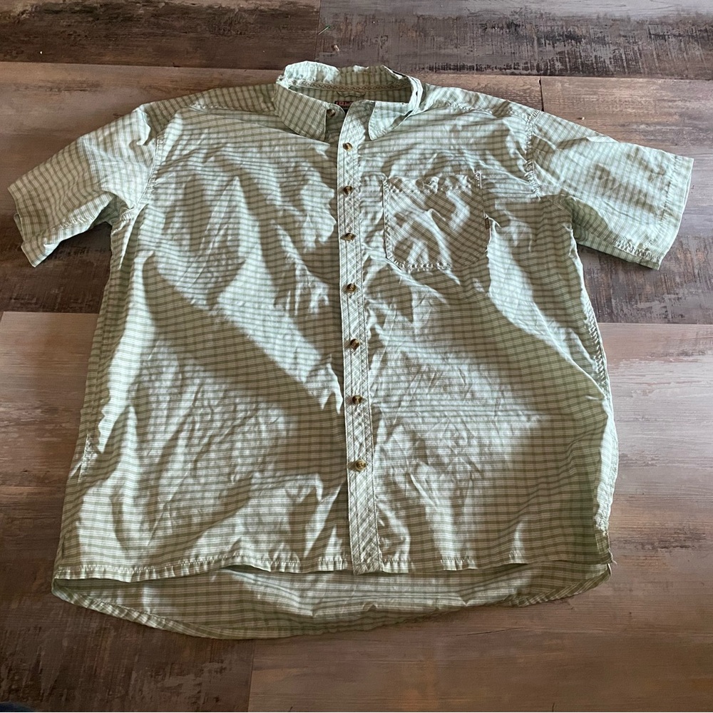 Casual Light Green Plaid Men's Shirt
